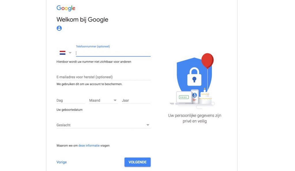 Welkom bij Google