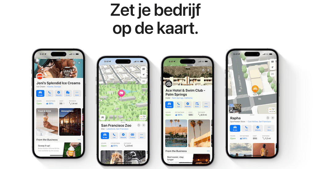 Bedrijf claimen op Apple Maps